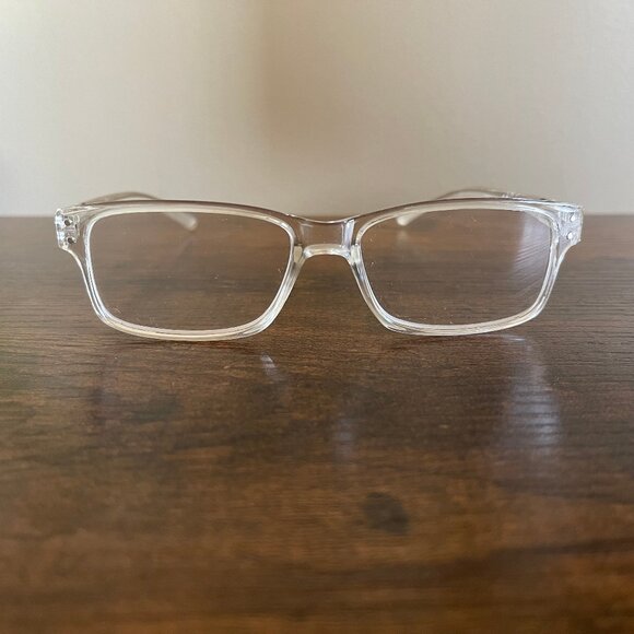 Clear Transparent Eyeglass Frames Only Rectangular Modern Lightweight Glasses - Picture 1 of 7